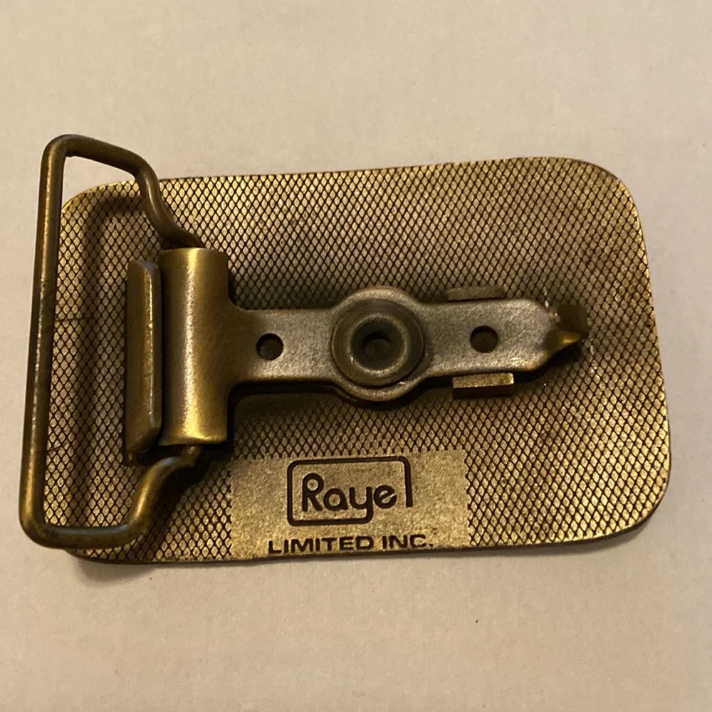 Vintage Ohio National Guard Brass Belt Buckle Raye Limited